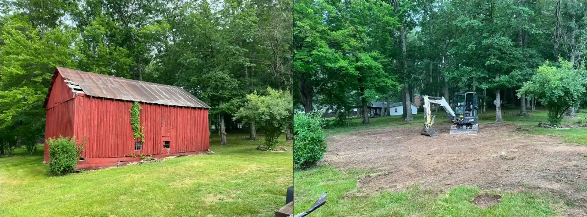 Demolition work in progress
